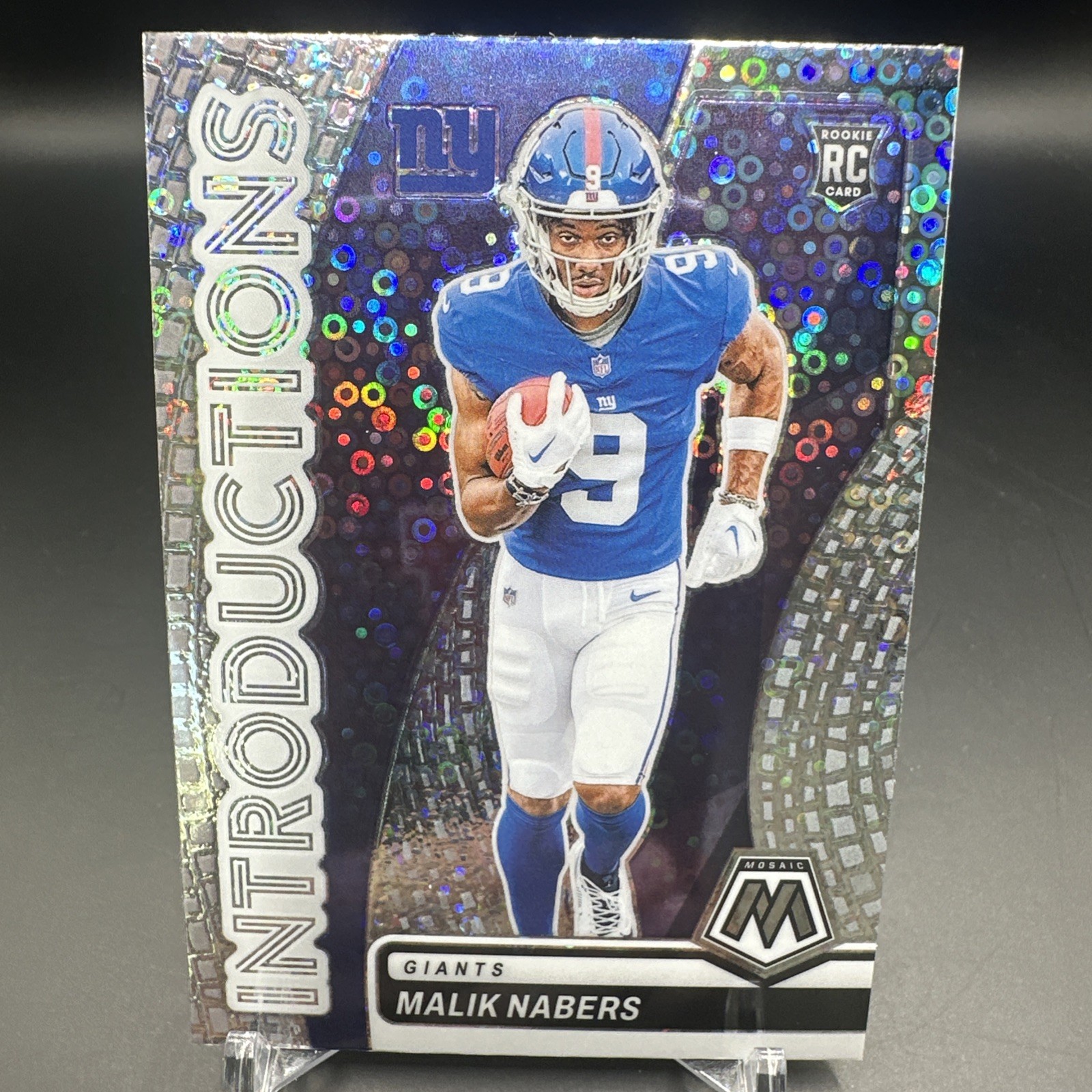 2024 Panini Mosaic - Introductions Malik Nabers #4 No Huddle Silver Prizm (RC)