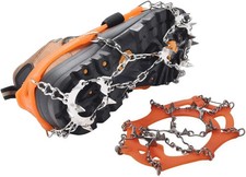 Crampons Upgraded 19 Steel Spikes Stainless Anti Slip Ice Cleats Snow Gri