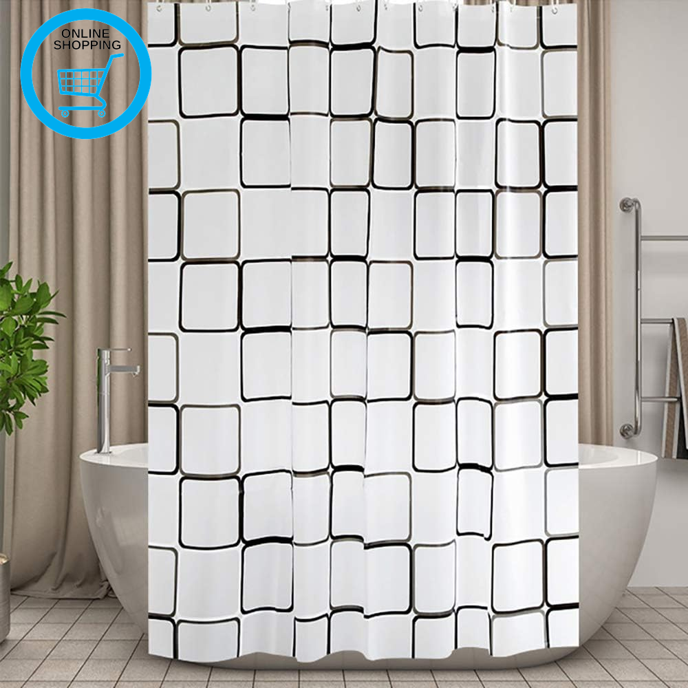 Shower Curtains Mould Proof Resistant 180 200 220 240 Cm, 200X240 Cm, Extra Long