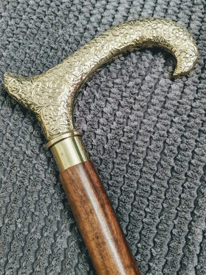 Bastón Derby elegante para hombre y mujer, bastones de madera natural, diseñador