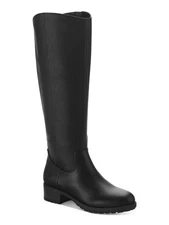 STYLE & COMPANY Womens Black Zipper Graciee Round Toe Block Heel Riding Boot 6 M