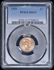1860 Indian Head One Cent 1c Penny PCGS MS65