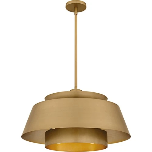Quoizel LMI2824 Lumi 3 Light 24"W Pendant - Brushed Weathered Brass - Picture 11 of 12