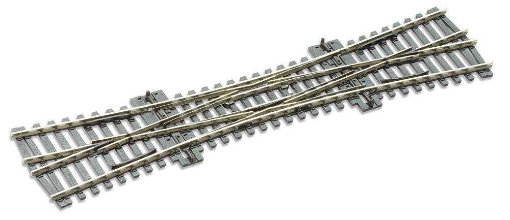 Peco SL90 aiguillage double à cœur conducteur 249mm géométrie 12° Streamline HO