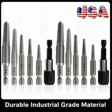12Pcs Stud Screw Extractor Remover 1/4 Inch Hex Shank Damaged Bolt Easy Out-Sets