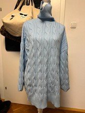 TOP Rollkragenpullover Ski Gr 42 hell blau wunderschön Abmessungen auf den Fotos