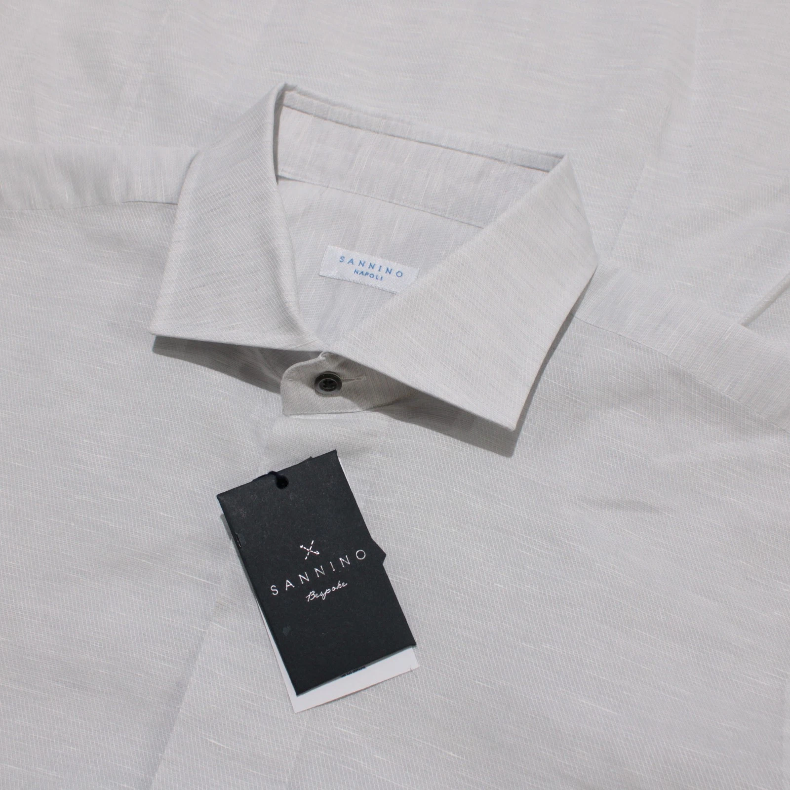 Sannino NWT Casual Button Down Shirt Size M in Gray Melange Cotton & Linen Blend
Opens in a new wind