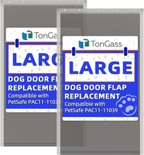 TonGass PAC11-11039 Large Dog Door Flap Replacement Compatible Large, Black