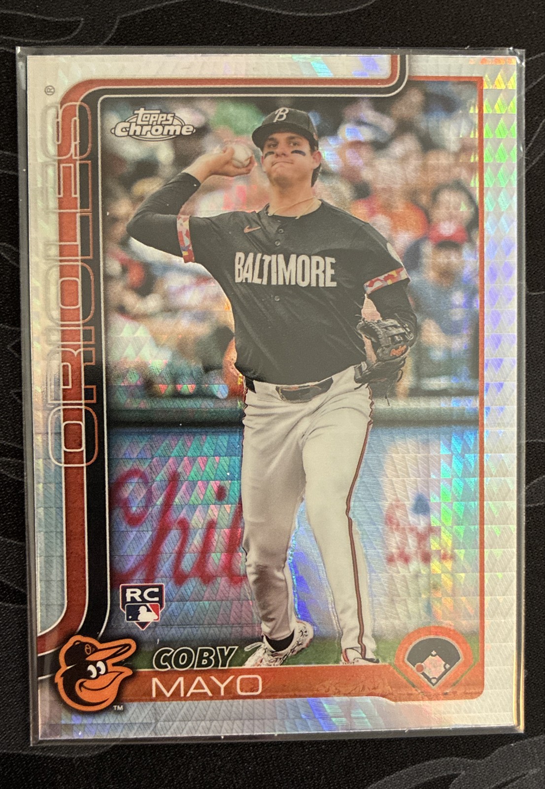 2025 Topps Chrome - Coby Mayo #120 Prism Refractor (RC)