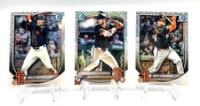 2025 BOWMAN CHROME BASEBALL LOT OF 3  SAN FRANCISCO MOJO REFRACTOR CARDS