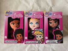 New Complete Set 3 Barbie Micro Teenies Plush 1959 1st, 1st Black, Totally Hair
