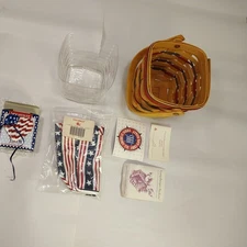 Longaberger 1995 All-American Carry Along Basket Liner Protector Tie On New