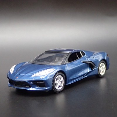 2020-2025 CHEVY Chevrolet Corvette Stingray C8 1LT 1:64 Diecast Modellauto Blau
