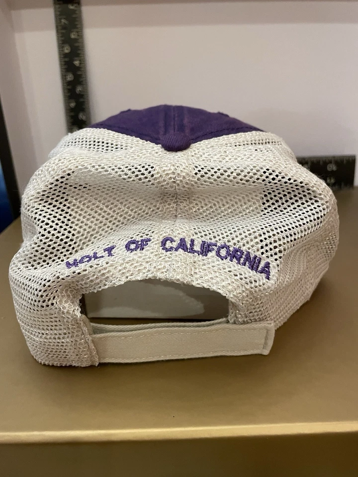 Caterpillar Equipment Baseball Hat Mesh Back adj. Trucker Cap Purple and white - Image 3 of 4