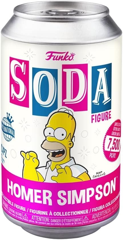 Funko POP Funko Vinilo SODA Figura Homero Simpson, Rojo - Nuevo