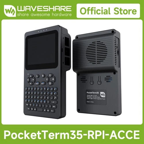 Portable Handheld Linux Terminal 3.5in Touch Display for Raspberry Pi 4B/5