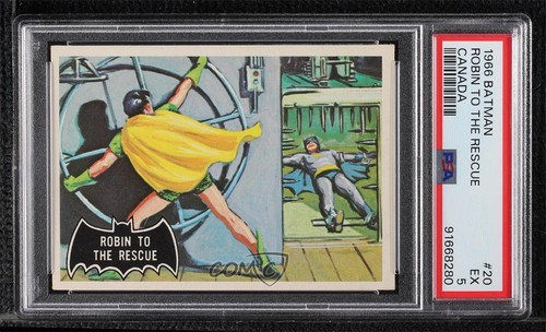 1966 OPC Batman Black Bat #20 Robin to the Rescue — PSA 5