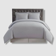 Truly Soft Everyday Silver Duvet Cover 3-Piece Full/Queen Size Set