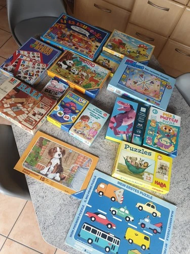 Board Game and Puzzle Bundle / MB Bali, Li-La Moodbear, Smurfs, TaoTao and more