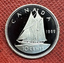 Canada 1989 Nickel 10 Cents PROOF. Elizabeth II. KM# 77.2