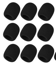 9x Microphone Handheld Grill Windscreen Filter Sponge Foam Mic Cover Black