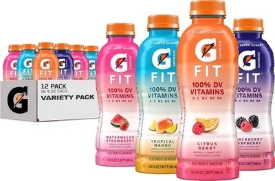 Gatorade Fit Electrolyte Beverage, Healthy Real 16.9 Fl Oz (Pack of 12)