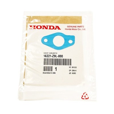 Genuine Honda 16221-Z9L-000 Carburetor Gasket GCV170, GCV200