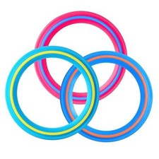 JEEFUD Flying Disc for Kids Adults 11 inch Flying 3pcs Blue  pink turquoise 