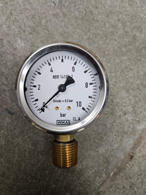 #ad NEW WIKA 212.53.063 0 10 BAR PRESSURE GAUGE FREE FAST SHIPPING $117.00