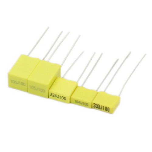 10 piezas Condensador de corrección 100V 1/2.2/3.3/4.7/10/22/33/47/100/300/470/680nf/1UF - Imagen 2 de 5
