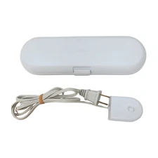 White Philips Sonic Care Optimal Clean Charger and Travel Case.