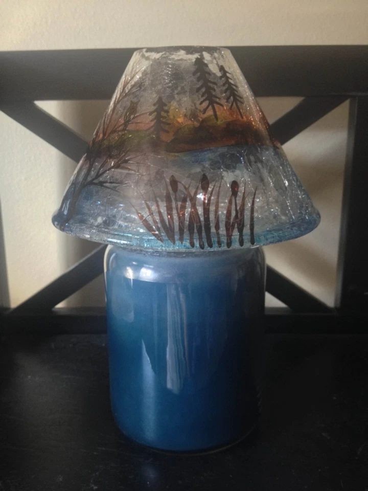 Yankee Candle LODGE CRACKLE sombra ~ cabina cola de gato lago pantano - difícil de encontrar Foto 4 de 4