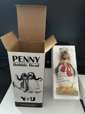 NEW 2003 YSU YOUNGSTOWN STATE MASCOT PENNY PENGUIN BOBBLE HEAD BURGER KING BOX