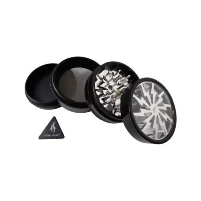 THORINDER GRINDER 62MM 4 PIECES - SILVER - TOBACCO CHOPPER WITH GIFT BOX