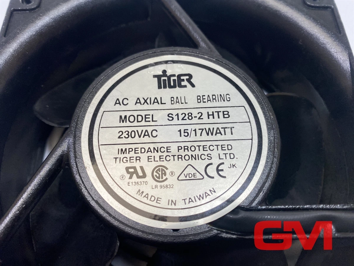 Tiger Fan S128-2 HTB Axial 24V AC 4 23/32x4 23/32x1 1/2in Bearings 2700 & / Min Tiger Fan S128-2 HTB Axial 24V AC 4 23/32x4 23/32x1 1/2in Bearings 2700 & / Min