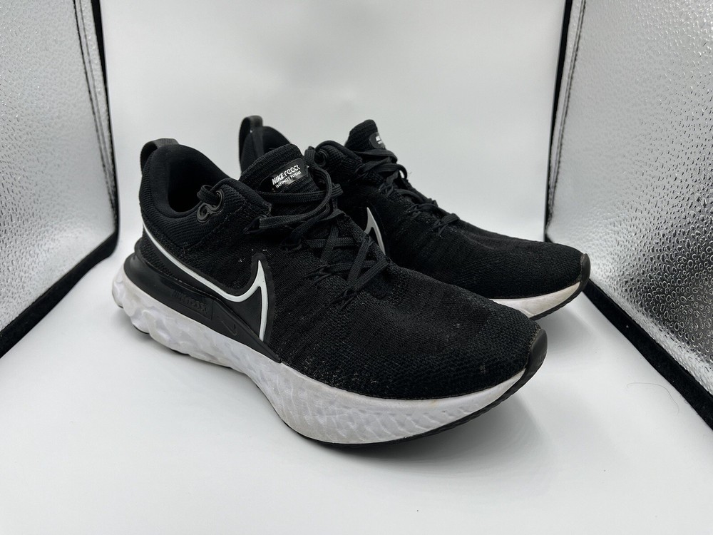 Nike React Infinity Run FK 2 Womens Size 7 Black Running Sneakers for Gym Walking