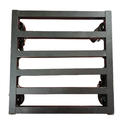 Aluminum Square Plant Dolly Stand Rolling 4 Wheels Caddy Holder Patio Pot Black - Picture 11 of 46