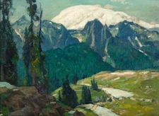 JOHN F. CARLSON : Western No. 11, Thaw at Mt. Ranier : Archival Art Print