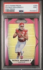 2017 Prizm Pink #269 Patrick Mahomes II PSA 9 Kansas City Chiefs Rookie Card RC