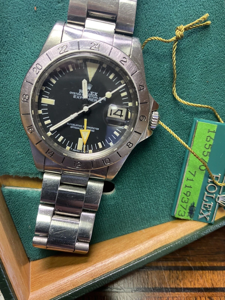 Ødelæggelse Vær sød at lade være pludselig Vintage Rolex Explorer II 2 Orange Hand Steve McQueen 1655 40mm MK4 Dial  Watch | eBay