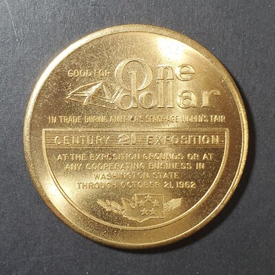 1962 Seattle World's Fair Century 21 Exposition One Dollar Coin | eBay