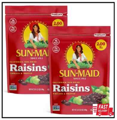 Sun-Maid California Sun-Dried Raisins - (2 Pack) 32 Oz Resealable Bag - Dried F