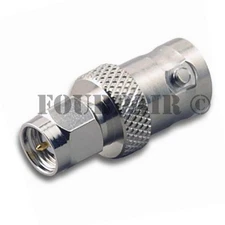 SMA Male Plug to BNC Female - RF Coax Wifi Antenna Adapter Converter Connector