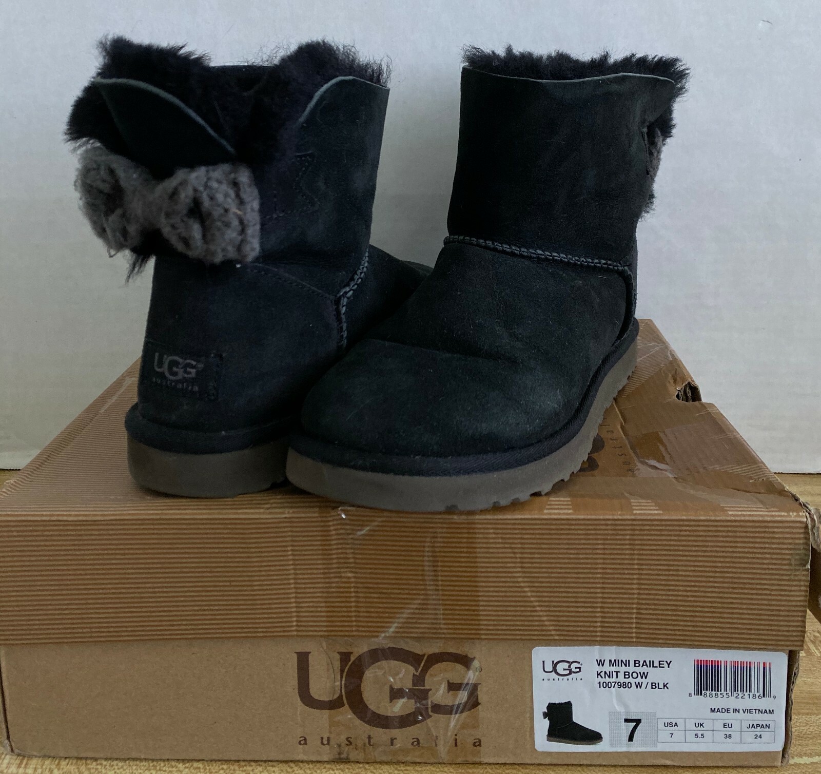 mini bailey knit bow bootie