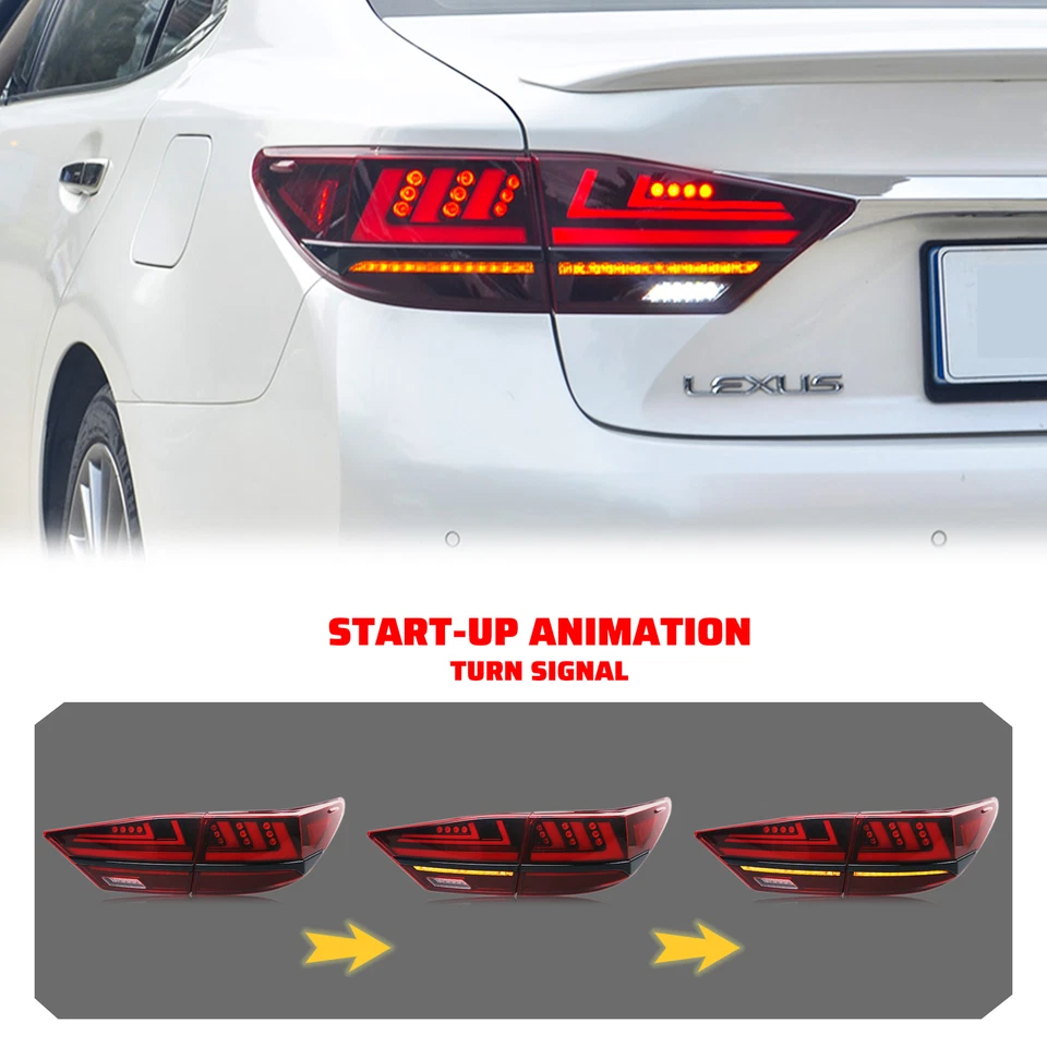 Luces traseras LED para Lexus ES350 ES330h 2013-2017 animación luces traseras secuenciales Foto 2 de 4