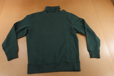 Old Navy Mens Medium Tall Dark Green Fleece Turtleneck Pullover Sweatshirt  NWT