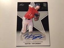 HUNTER TEPLANSZKY 2020 LEAF PERFECT GAME BLACK  AUTOGRAPH CARD #d 44/50 TCU 002