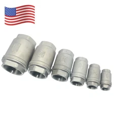 1/2 - 2 inch In-line Check Valve NPT Spring Loaded Stainless Steel US STOCK