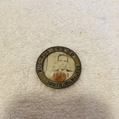 Antique Vintage Pin Badge By Cyrus Erie Employee "SUPER RARE" Pic Metal