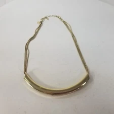 Charming Charlie Signed Gold Tone Collar Necklace